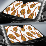 Paint Guitar Pattern Car Sun Shade