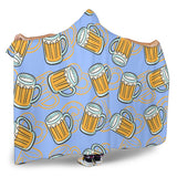 Beer Pattern Hooded Blanket