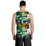 dinosaurs print pattern Men Tank Top