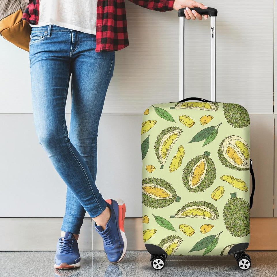 Durian Leaves Pattern Background Cabin Suitcases Luggages