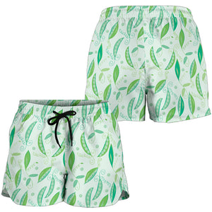 Green Peas Pattern Print Design 01 Women Shorts