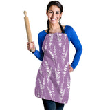 Lavender Flowers Purple Pattern Adjustable Apron