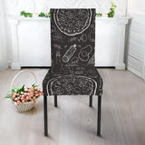Pizza Pattern  Dining Chair Slipcover