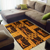 Egypt Hieroglyphics Pattern Print Design 05 Area Rug
