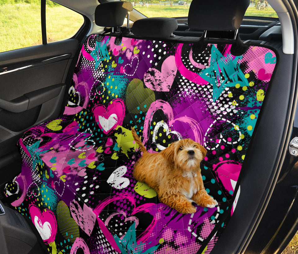 Heart Dot Wave Star Creative Design Pattern Dog Car Seat Covers