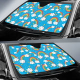 Rainbows Sky Clouds Pattern Car Sun Shade