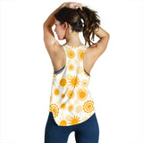 Sun design pattern Women Racerback Tank Top