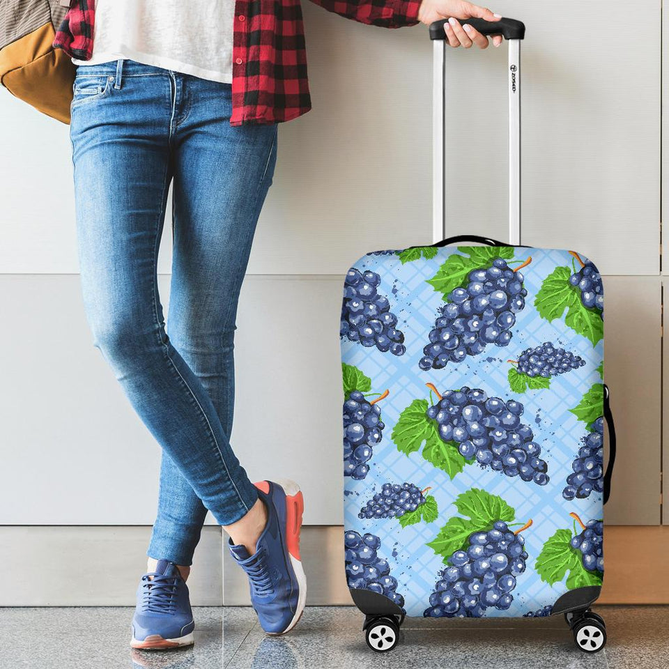 Watercolor Grape Pattern Cabin Suitcases Luggages