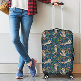 Raccoon Tropical Leaves Pattern Cabin Suitcases Luggages