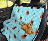 Electric Guitar Pattern Light Blue Background Dog Car Seat Covers