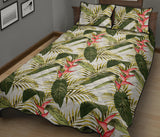 heliconia pattern Quilt Bed Set