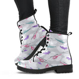Helicopter Plane Pattern Leather Boots