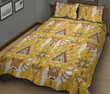 Camels ethnic motif pattern Quilt Bed Set