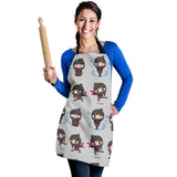 Cute Ninja Pattern Adjustable Apron
