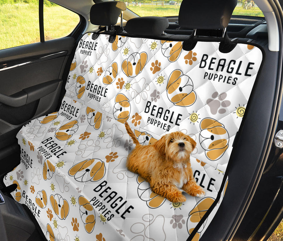 Cute Beagle Dog Pattern Background Dog Car Seat Covers