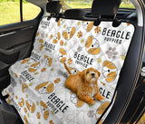 Cute Beagle Dog Pattern Background Dog Car Seat Covers