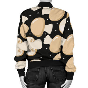 Champignon Mushroom Pattern Women'S Bomber Jacket