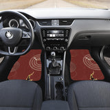 Koi Fish Carp Fish Red Background Front And Back Car Mats