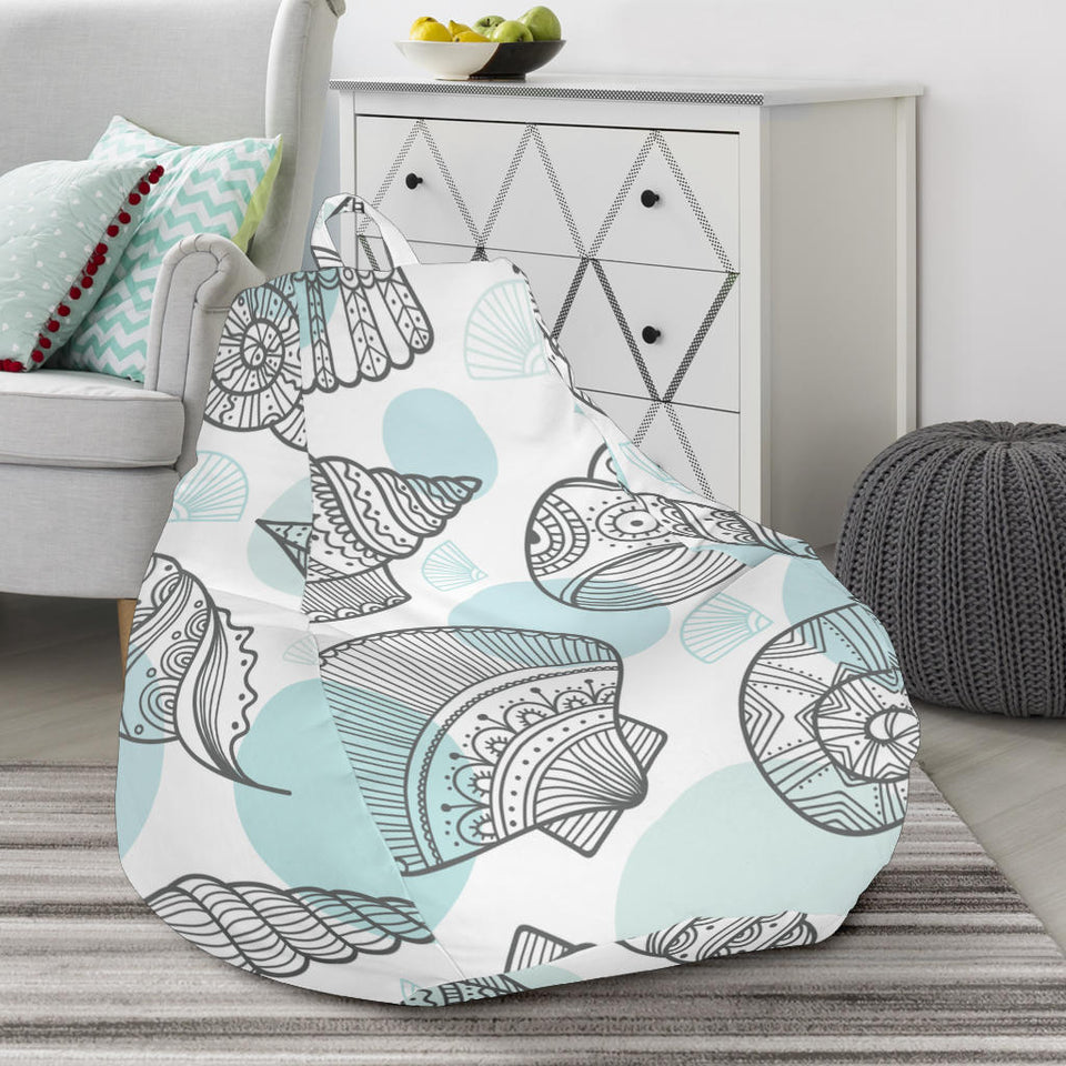 Shell Polynesian Tribal  Bean Bag Cover