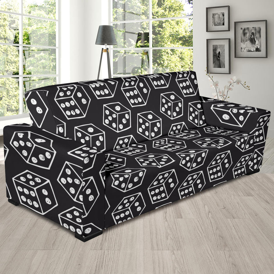 Dice Pattern Print Design 01 Sofa Slipcover