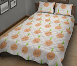 cute onions smiling faces Quilt Bed Set