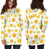 Oranges Leaves Pattern Women'S Hoodie Dress