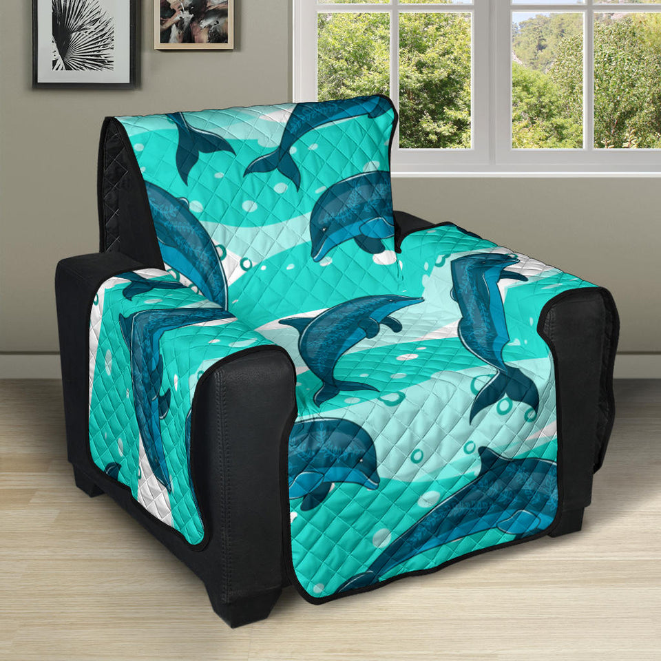 Dolphin sea pattern Recliner Cover Protector
