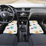 Colorful Helicopter Pattern Front And Back Car Mats