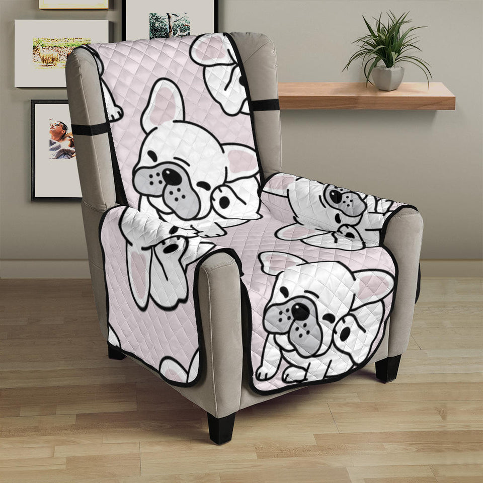 Cute french bulldog pattern Chair Cover Protector