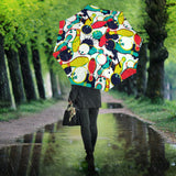 Watercolor Bowling Ball Pins Umbrella