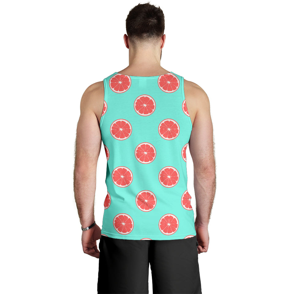 Grapefruit green background Men Tank Top