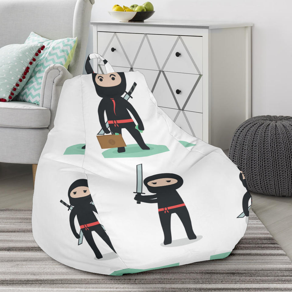 Cute Ninja Katana Sword Pattern Bean Bag Cover