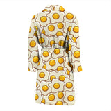 Fried Eggs Pattern Print Design 02 Men's Bathrobe