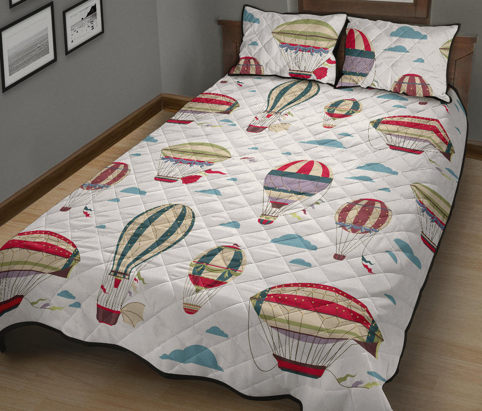 Hot air balloon pattern Quilt Bed Set