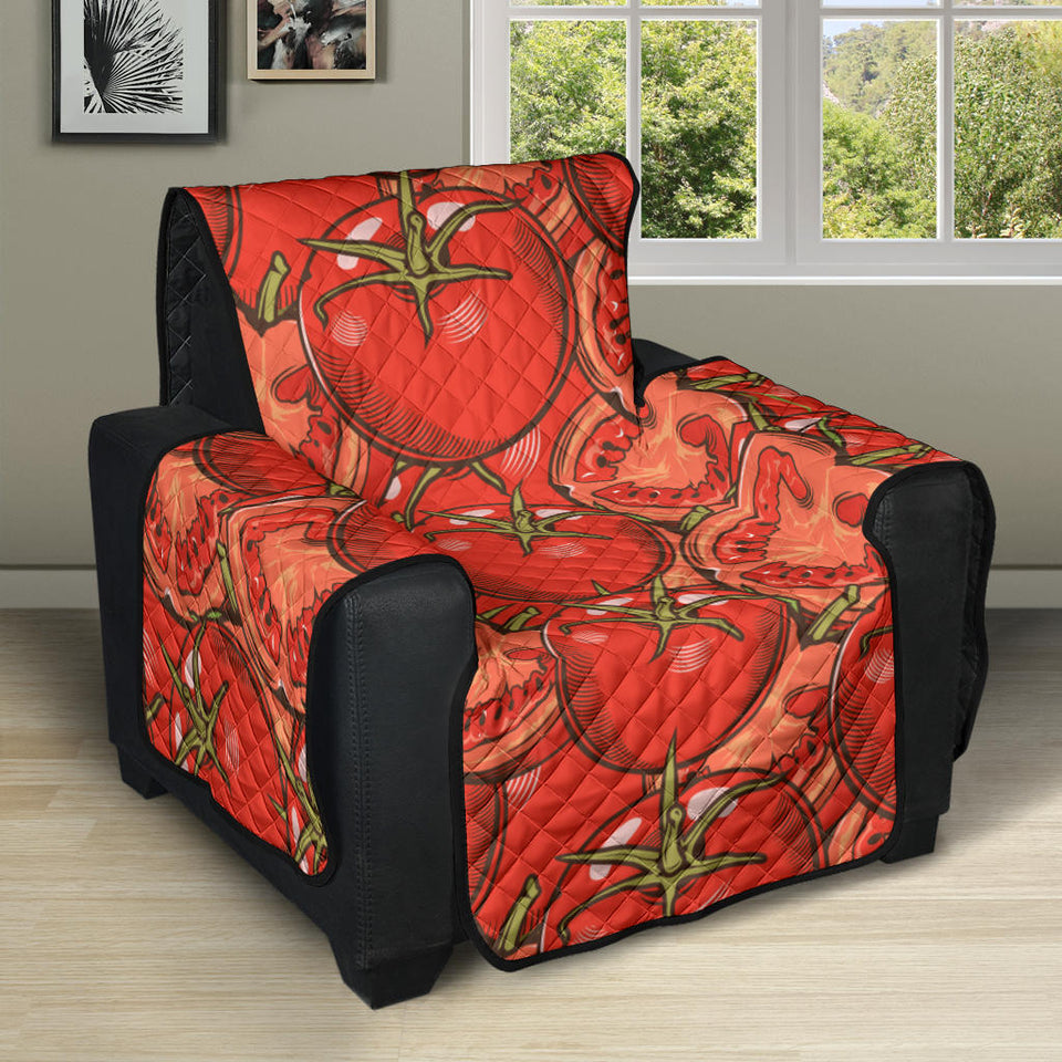 Red Tomato Pattern Recliner Cover Protector