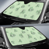 Broccoli Sketch Pattern Car Sun Shade