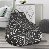 Handwritten Cheese Pattern Bean Bag Cover
