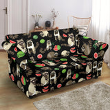 Raccoon Watermelon Pattern Loveseat Couch Slipcover