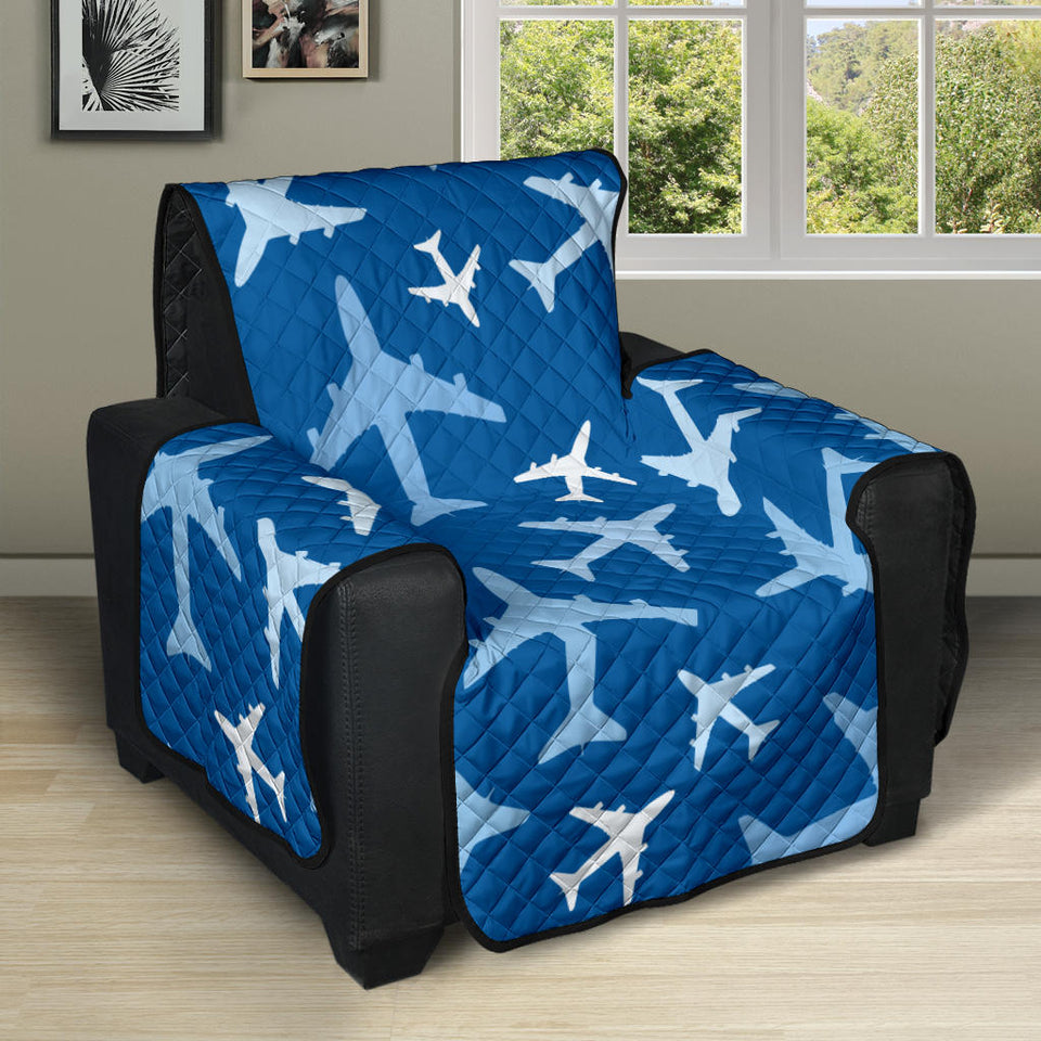 Airplane pattern in the sky Recliner Cover Protector
