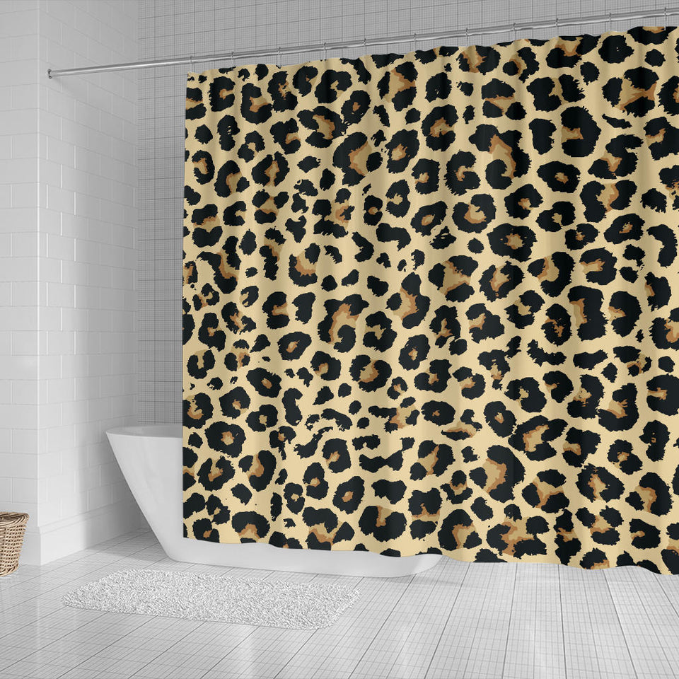 Leopard Print Design Pattern Shower Curtain Fulfilled In US