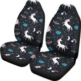 Unicorn Rainbows Moon Clound Star Pattern  Universal Fit Car Seat Covers