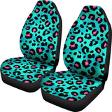 Green Leopard Skin Print Pattern Universal Fit Car Seat Covers