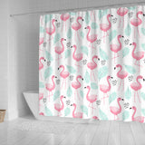 Cute Flamingo Pattern Shower Curtain Fulfilled In US