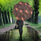 Fox Leaves Mushroom Pattern Umbrella