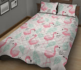 Cute flamingo pattern Quilt Bed Set