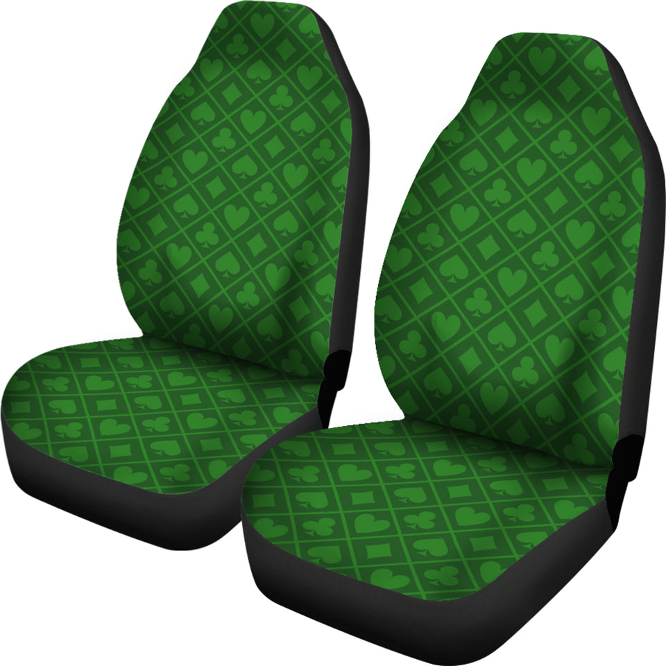 Casino Cards Suits Pattern Print Design 04 Universal Fit Car Seat Covers