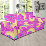 Moon Pink Rose Background Sofa Slipcover