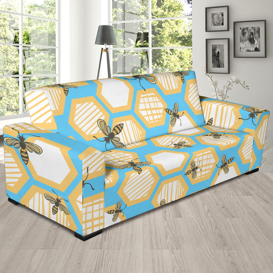 Bee Honeycomb Pattern Sofa Slipcover