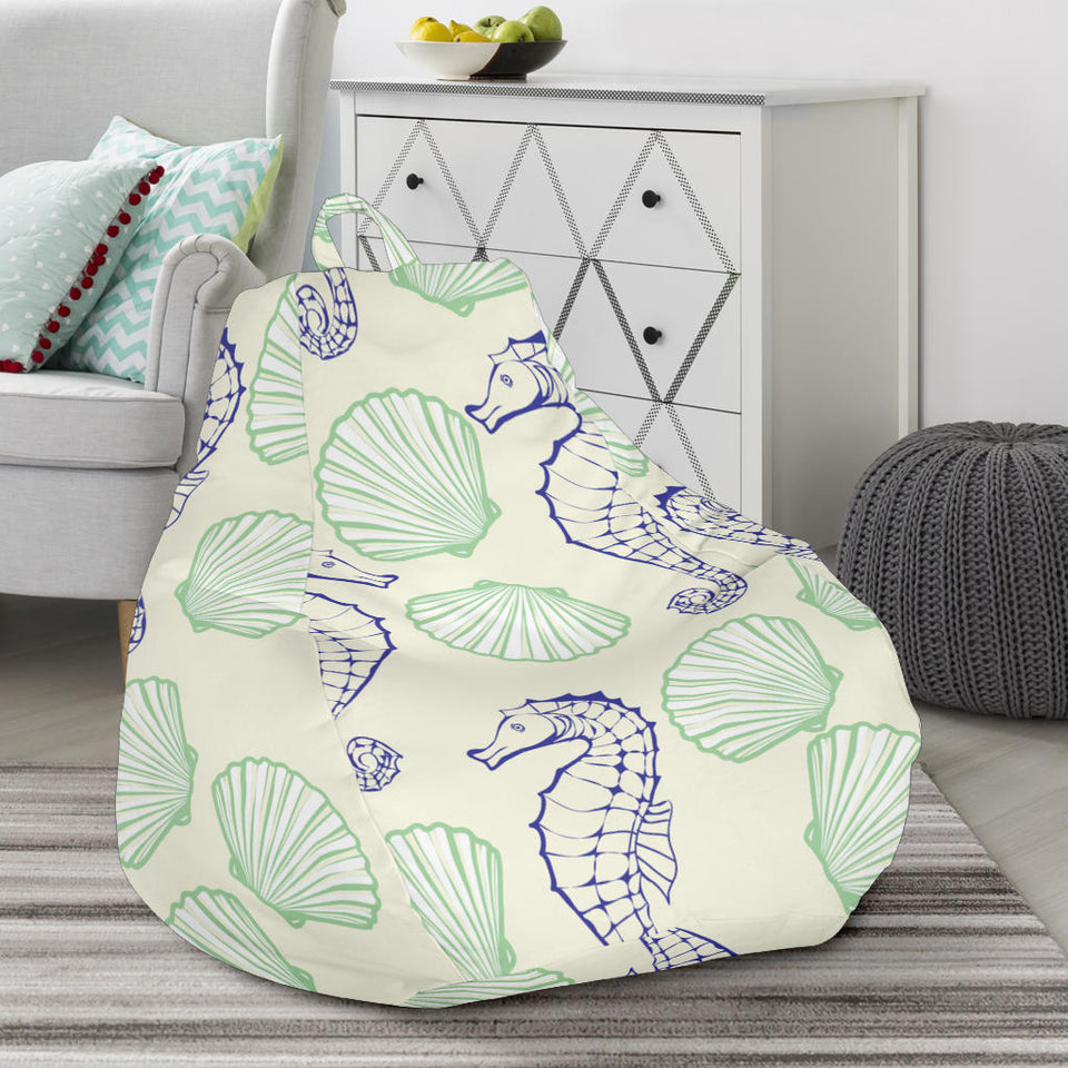 Seahorse Shell Pattern Bean Bag Cover