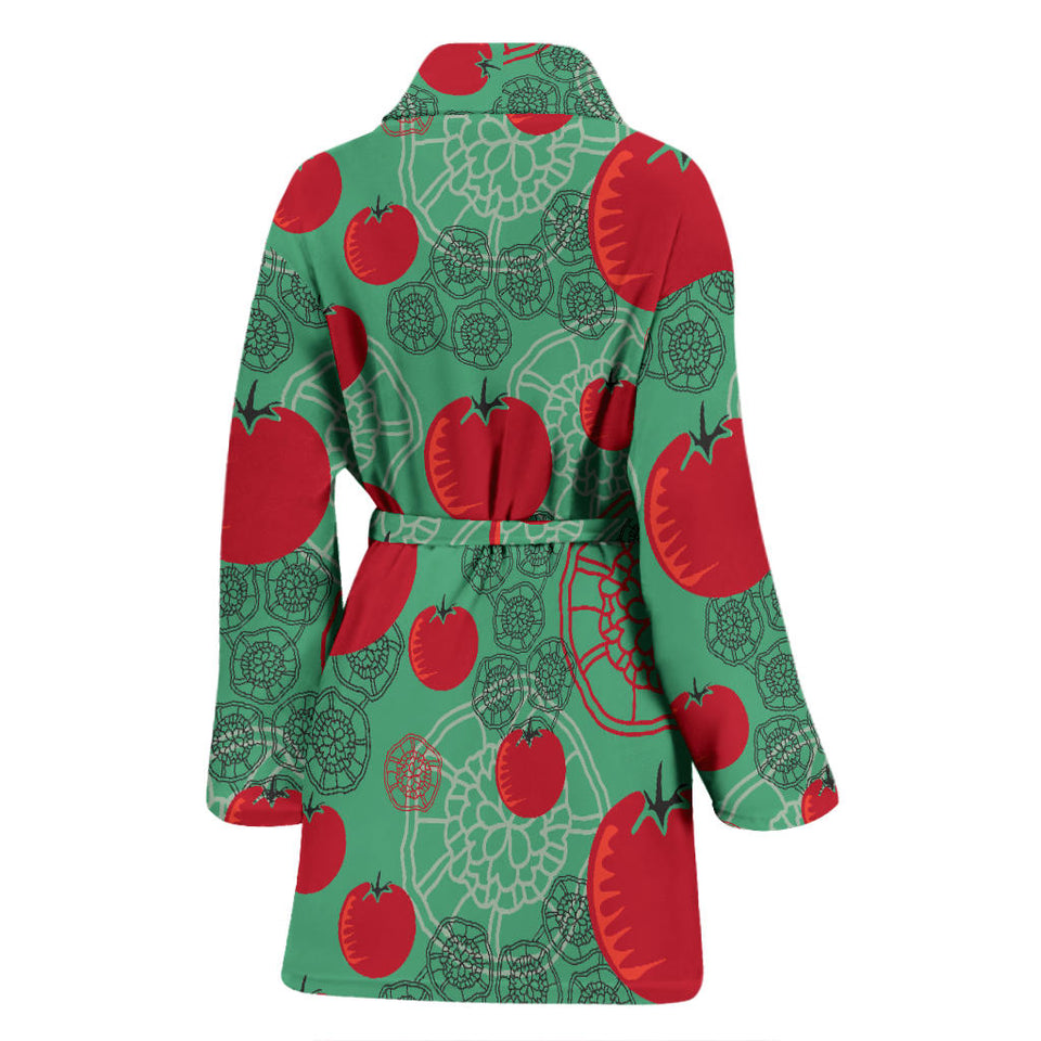 Tomato Design Pattern Women'S Bathrobe